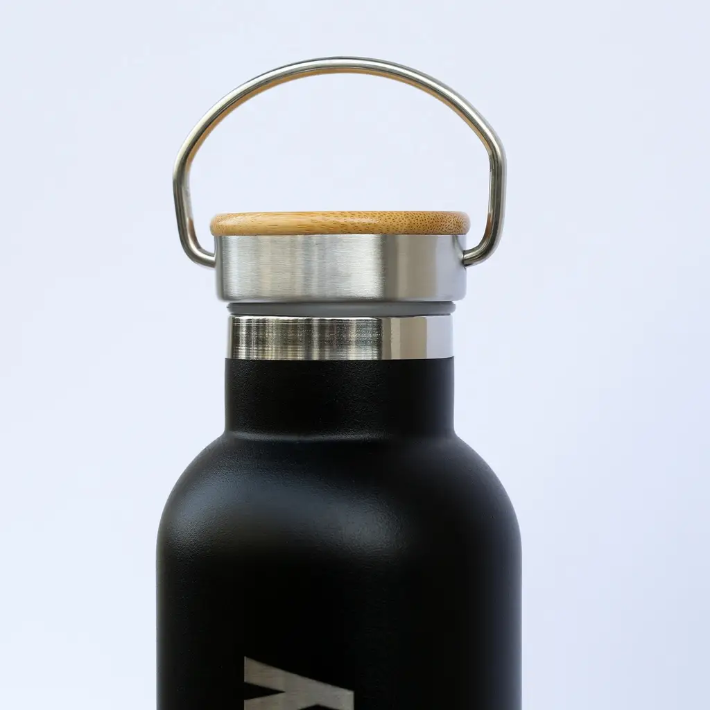 Trinkflasche Thermoflasche 0,75 l schwarz