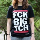 T-Shirt, Hemd, FCK BIG TCH, schwarz