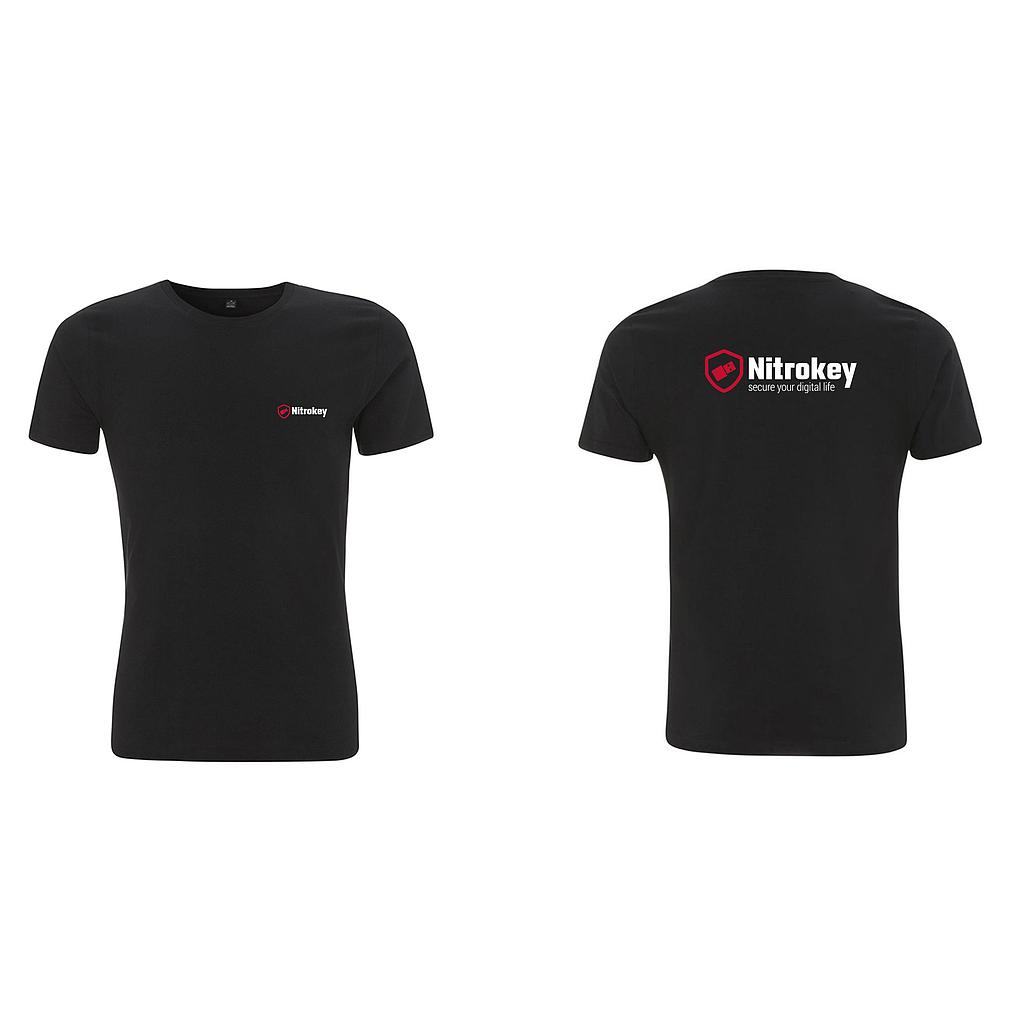 T-Shirt, Hemd, Nitrokey, schwarz