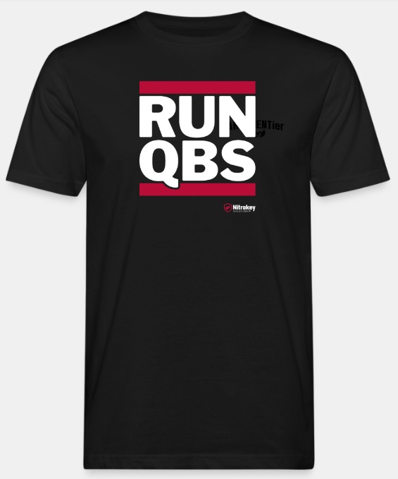 T-Shirt, RUN QBS, Black