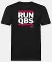 T-Shirt, Hemd, RUN QBS, schwarz