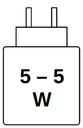 5 W
