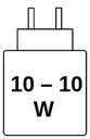 10 W