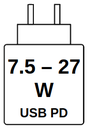 7.5-27 W USB PD