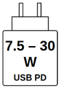 7.5-30 Watt USB PD